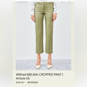 7 For all mankind green, vegan cropped pants
